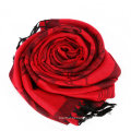 100% Poliéster Mulher Flor Dying Scarf Elegante Soft Shawl